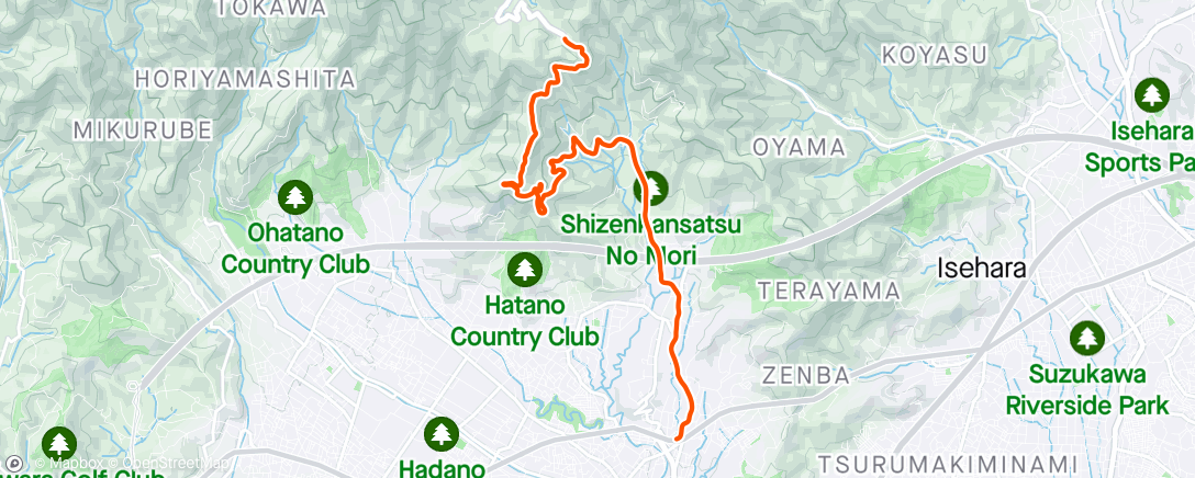 Map of the activity, 朝 サイクリング