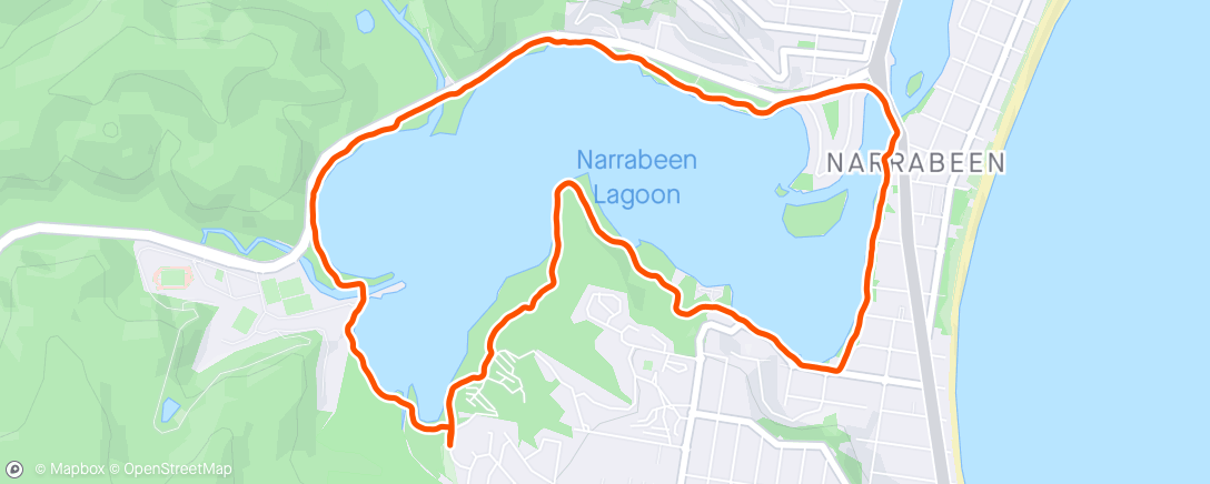 Map of the activity, Narrabeen Lake