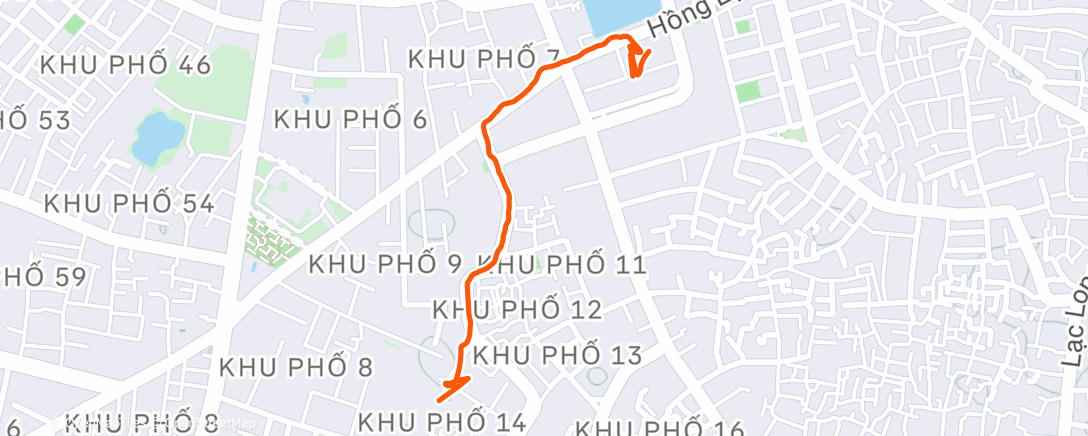 Map of the activity, Night Walk