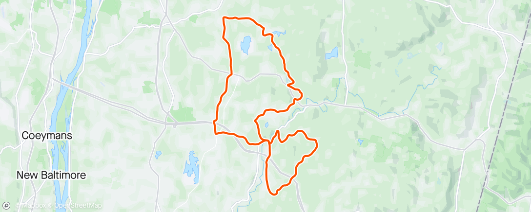 Map of the activity, Lunch Ride from Old Chatham