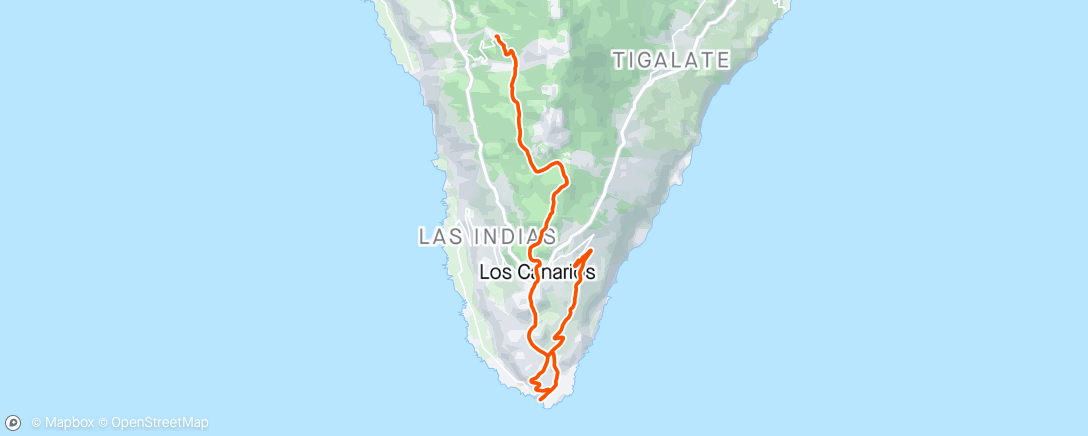 Map of the activity, Routa de los volcanes
