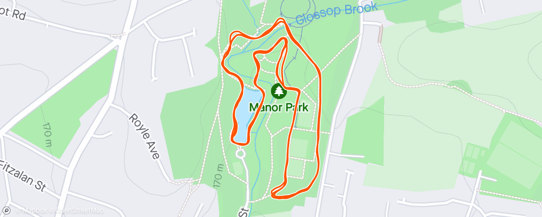 Map of the activity, 3/350 Park Run