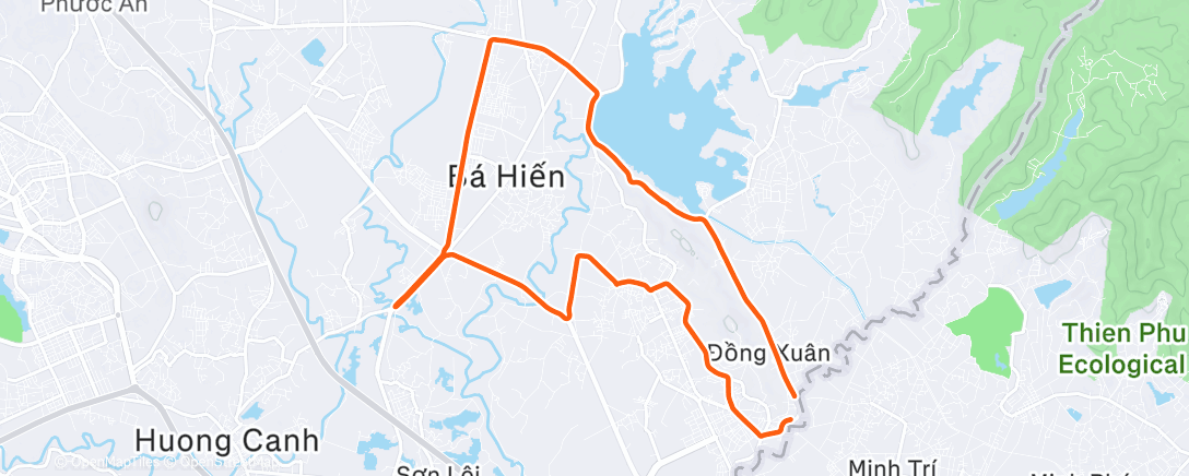 Map of the activity, Afternoon Ride