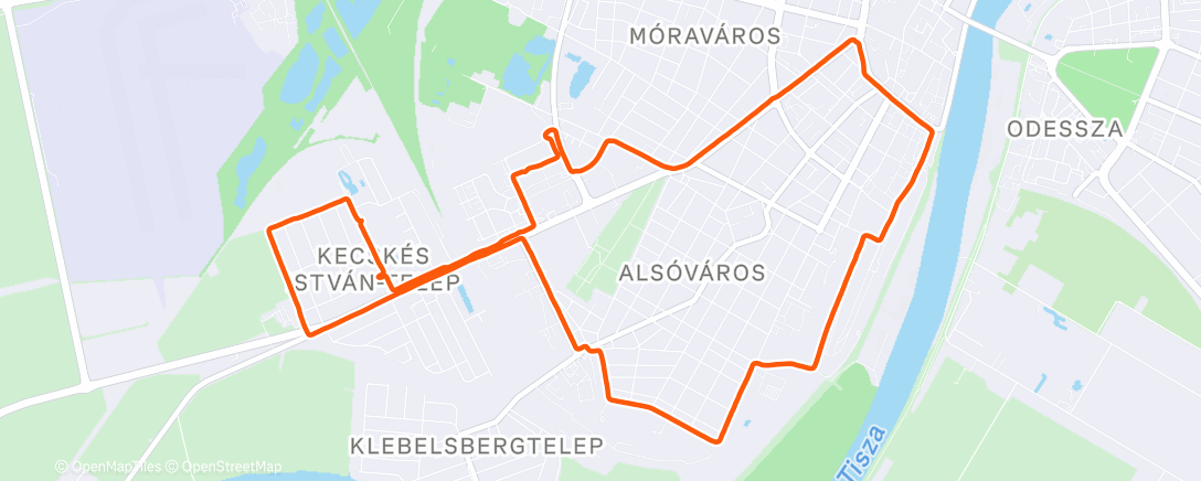 Map of the activity, Morning Run