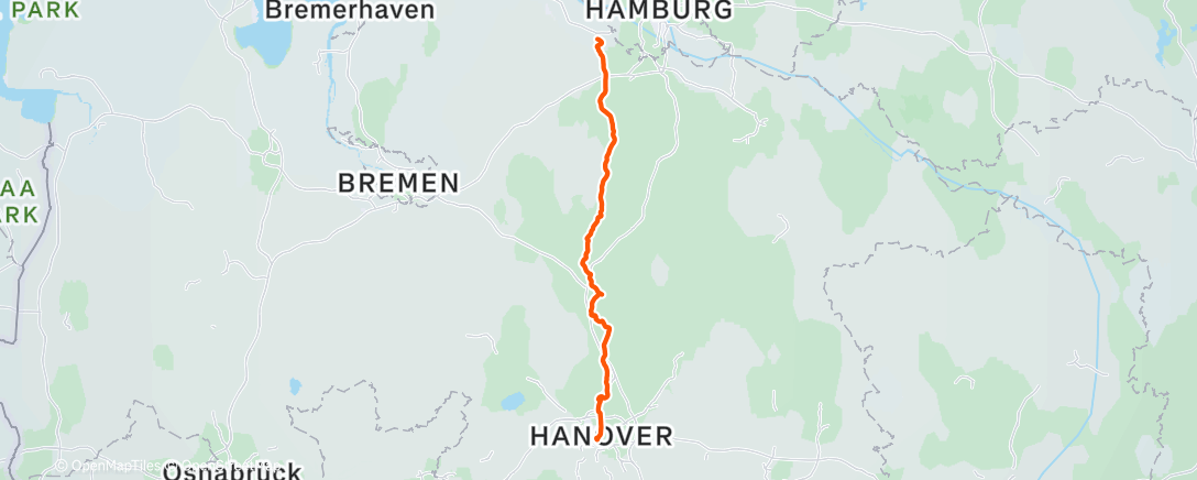 Map of the activity, Gravelride