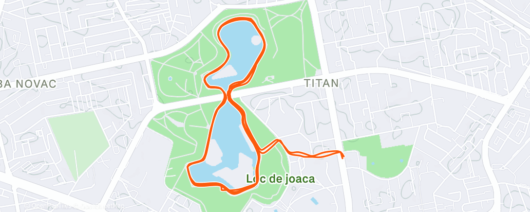 Map of the activity, Afternoon Run