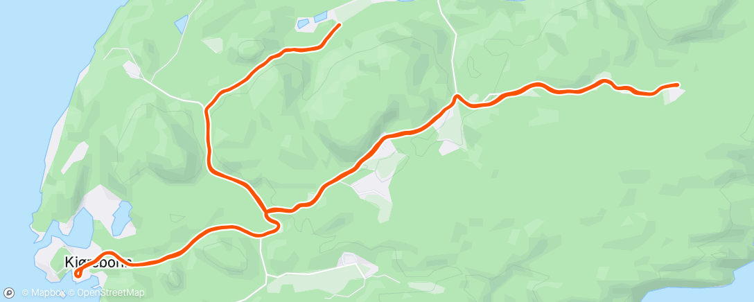 Map of the activity, LNCK 7.5km z2 + ett segment