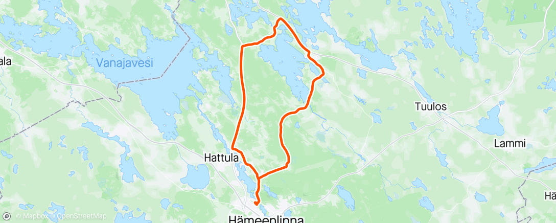 Map of the activity, Keväinen pyöräretki,muuttolintujen tulva parhaimmillaan😍