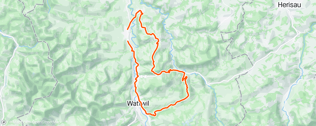 Map of the activity, Afternoon Ride