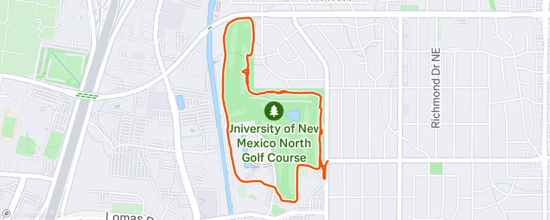 Map of the activity, Evening Trail Run