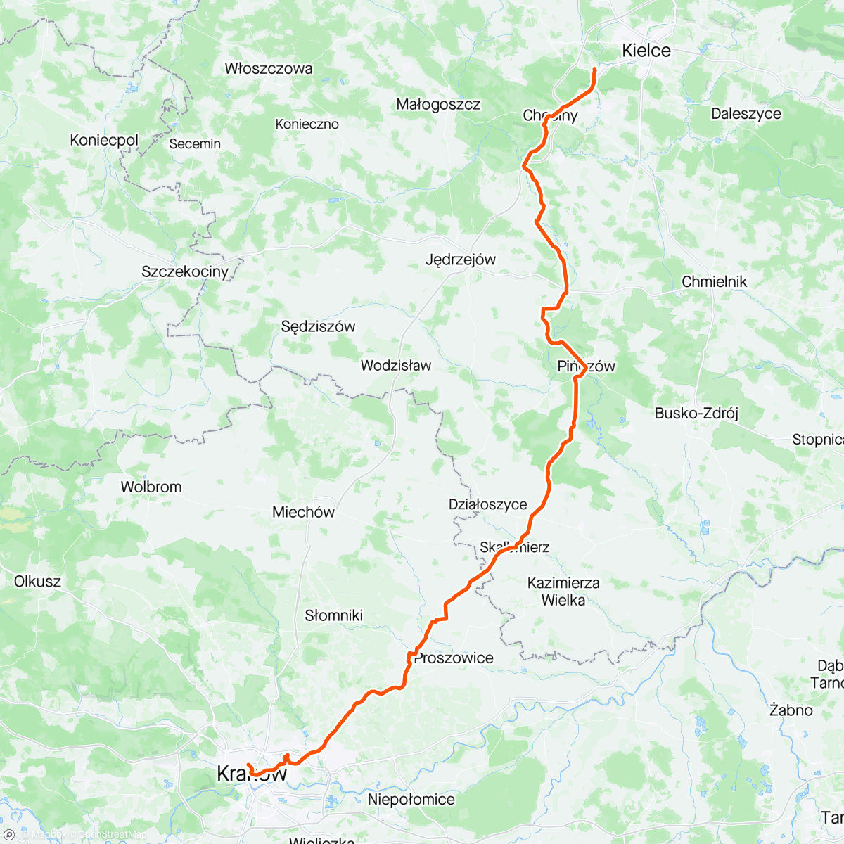 Map of the activity, 🚴‍♂️ X-lecie Luźnej Korby🎉🎊