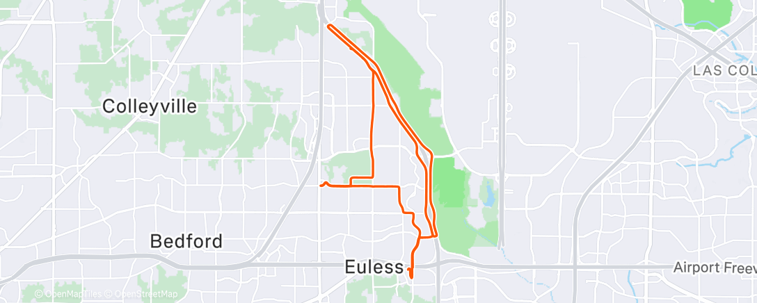 Map of the activity, Vuelta ciclista por la tarde