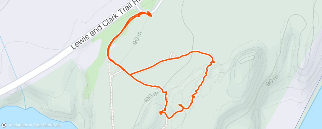 Mapa da atividade, 🪨 Sunset hike at Horse Thief Trail 🪨