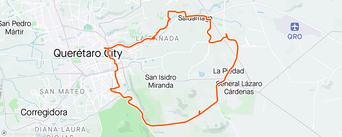 Map of the activity, Bicicleta por la mañana: Saldarriaga y La Cañada