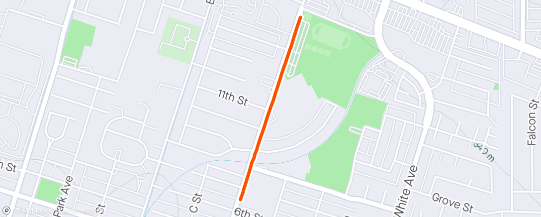 Map of the activity, Run Home From the Gym