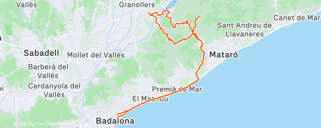 Map of the activity, 2025-12-24Ride