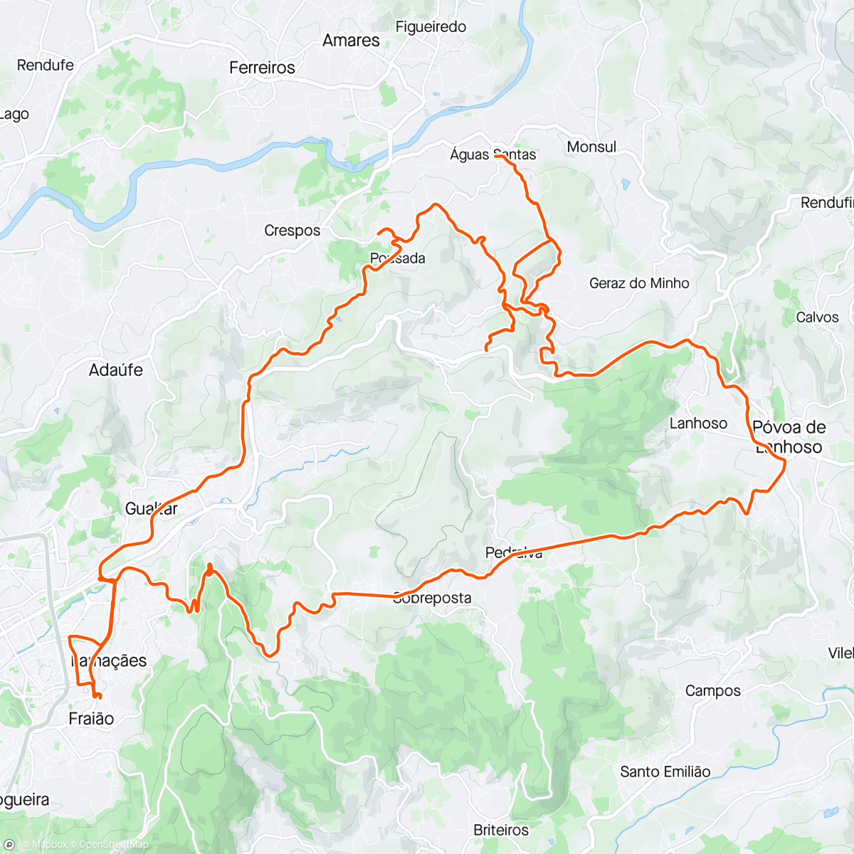 Map of the activity, #116 Evening Ride with Angelini