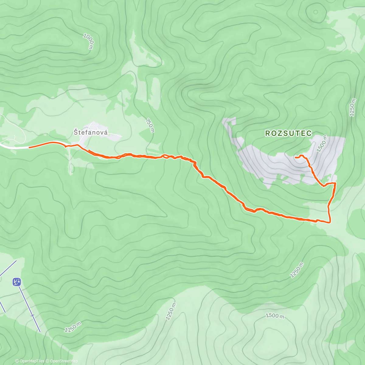 Map of the activity, Morning Hike