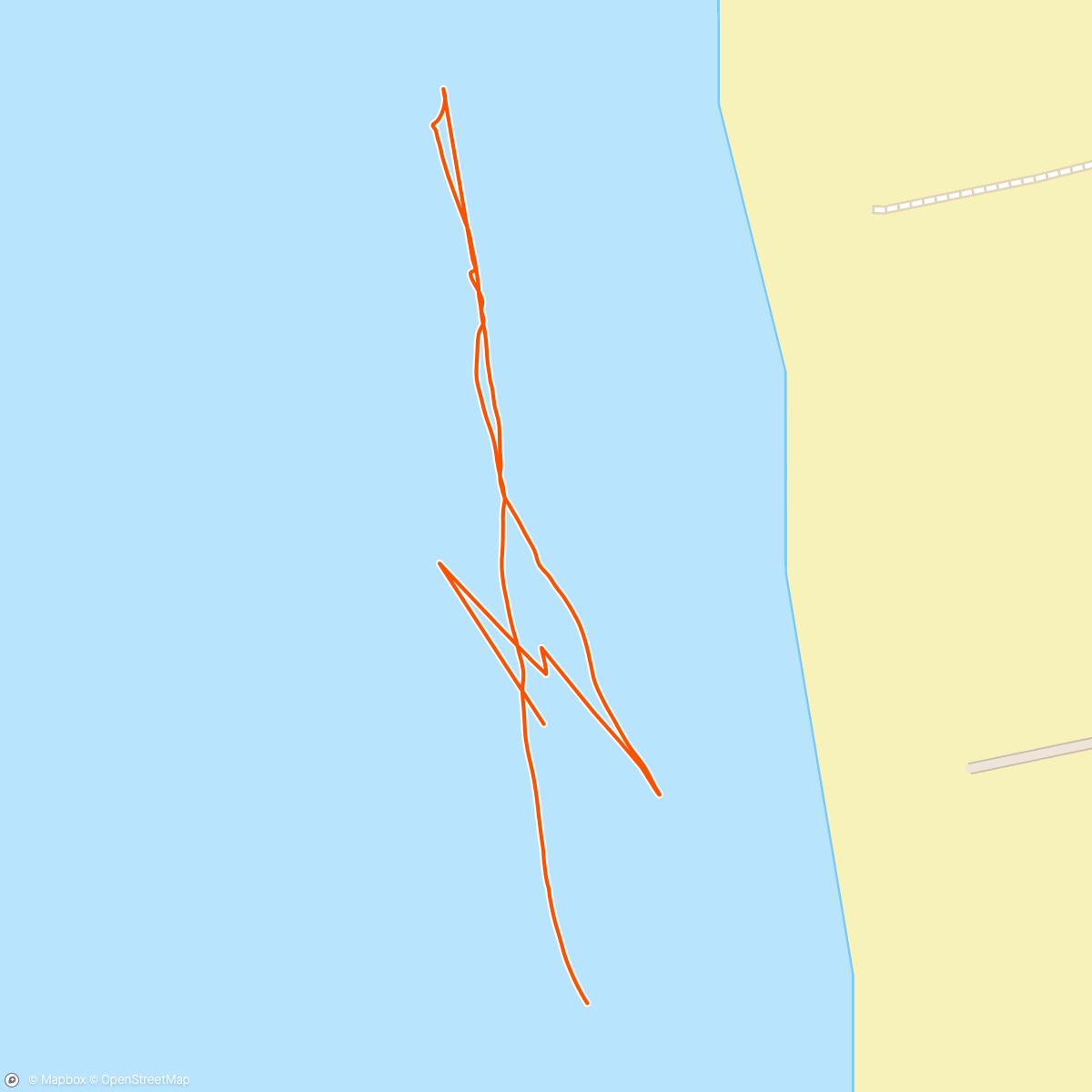 Map of the activity, 1000m en mer