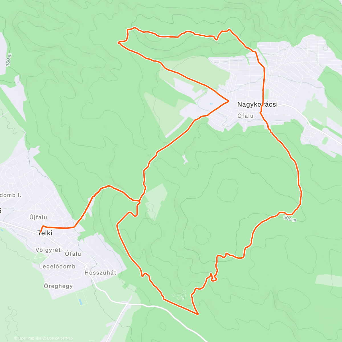 Map of the activity, Budai Trail L