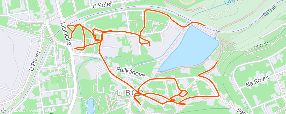 Map of the activity, OM Sprint Vojťákhood