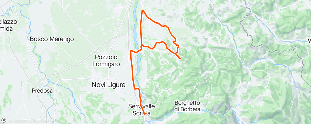 Map of the activity, Castellania Coppi