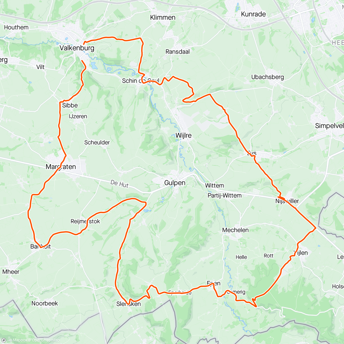 Map of the activity, Limburg met Lars