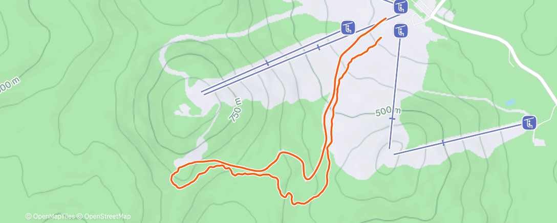 Карта физической активности (Ski de randonnée le midi)