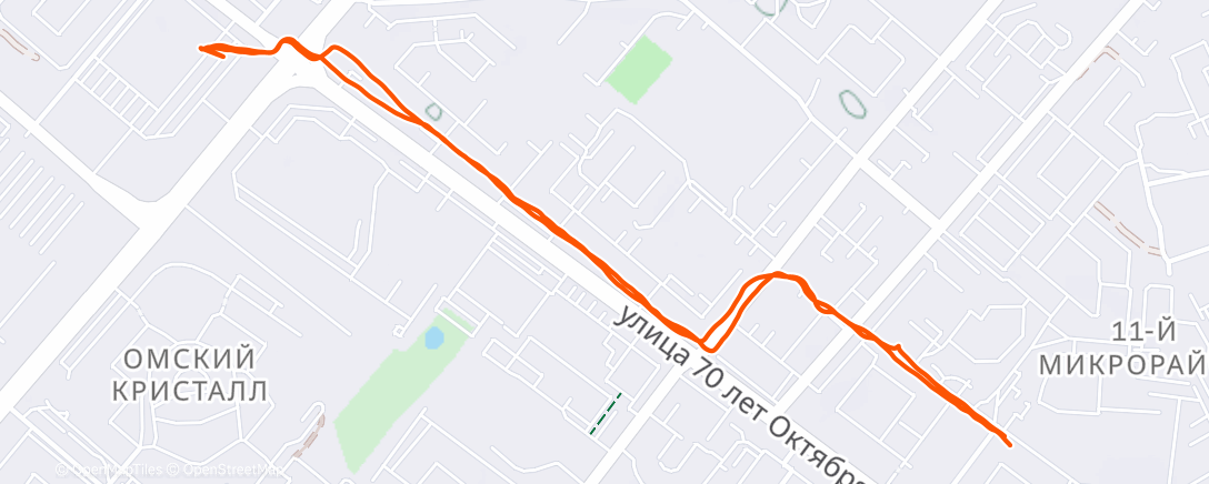 Карта физической активности (Night Run)