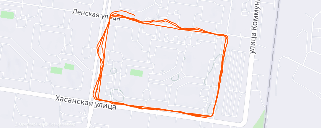 Карта физической активности (Дневной забег)