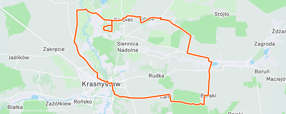 Map of the activity, Morning Ride