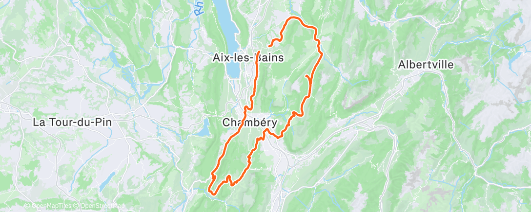Map of the activity, Cyclisme