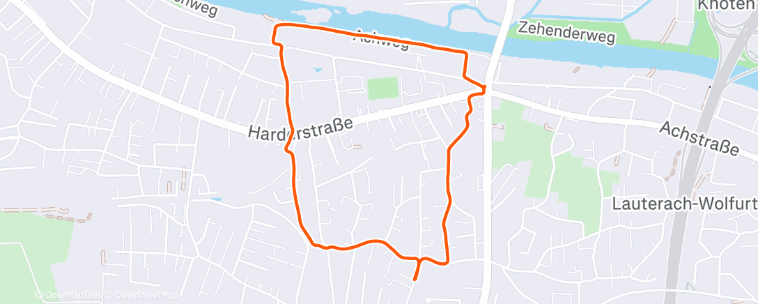 Map of the activity, Lauf am Nachmittag