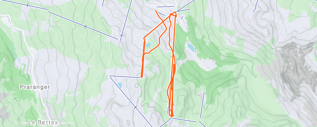Map of the activity, Morning Alpine Ski