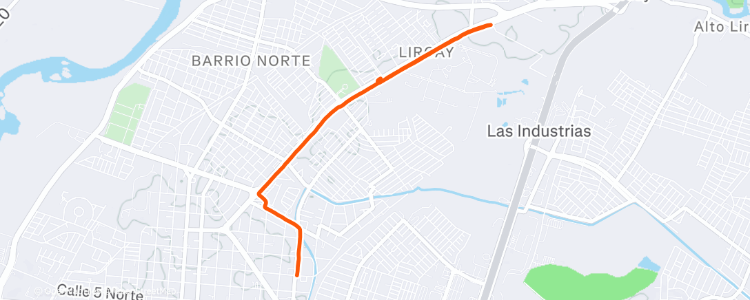 Карта физической активности (Carrera nocturna)