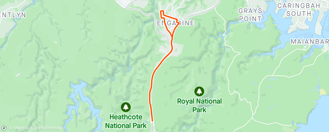Map of the activity, Waterfall Recovery Half
