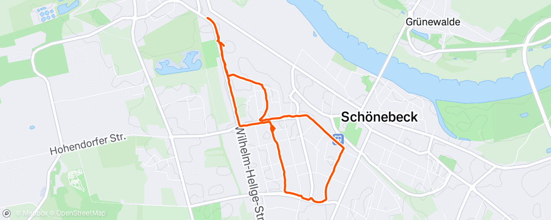 Map of the activity, Lauf am Mittag