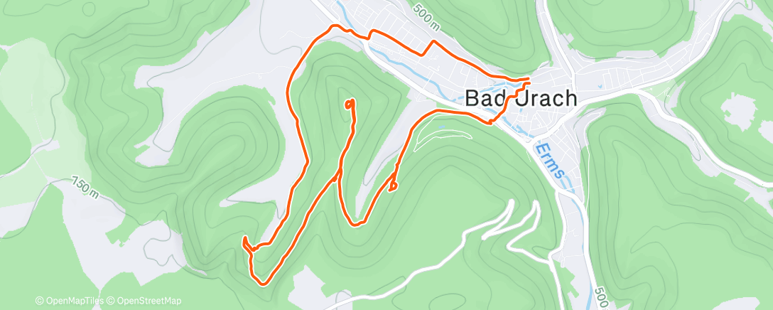 Map of the activity, Traillauf am Morgen