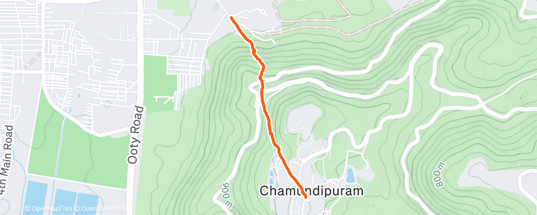 Map of the activity, Chamundi Betta Ascend 3
