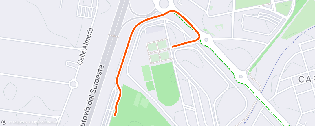 Map of the activity, Passeio vespertino