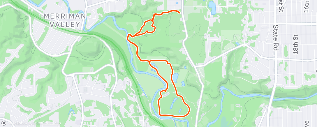 Map of the activity, Morning Hike