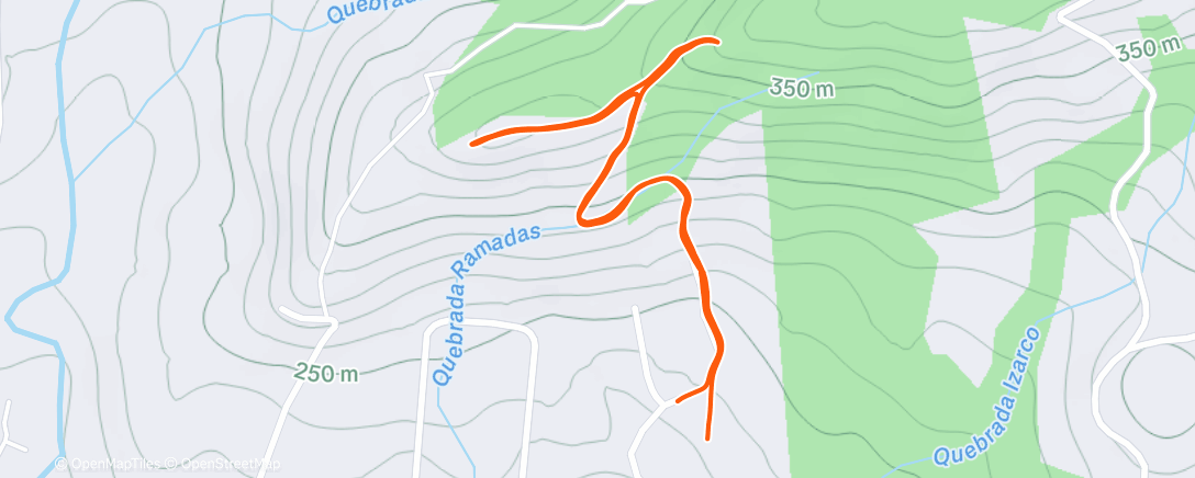 Map of the activity, Morning Hike