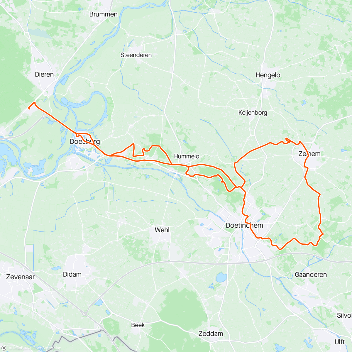 Map of the activity, Toeristisch rondje met Jolien