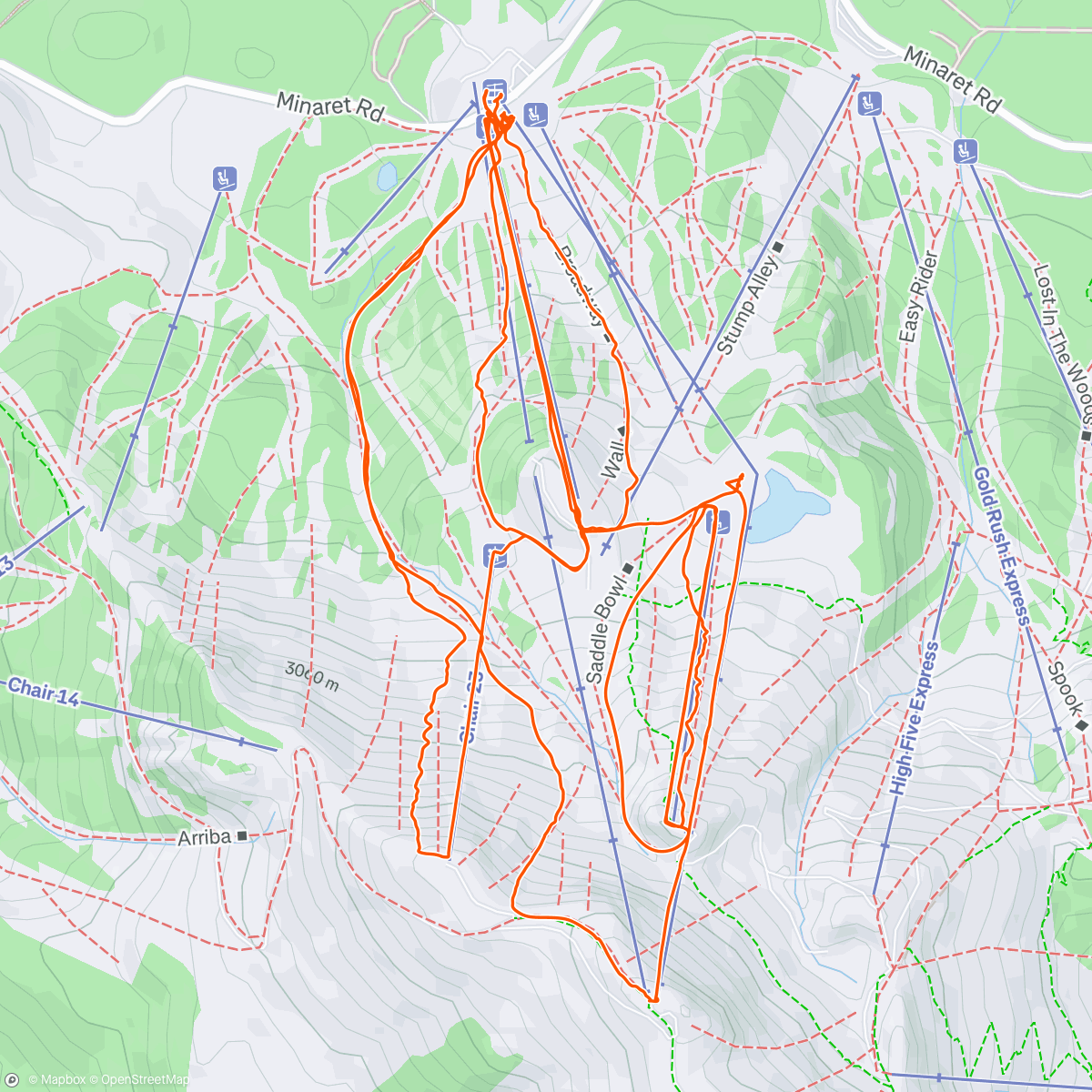 Map of the activity, Mammoth fun with the family