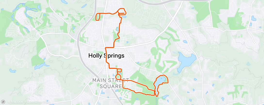 Map of the activity, Holly Springs Half Marathon - 1:29:55