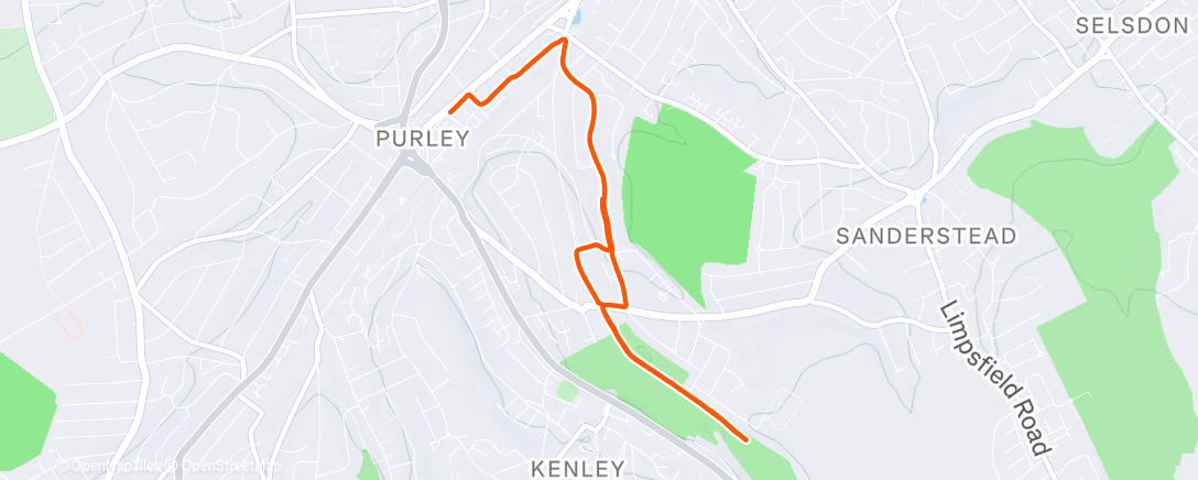 Map of the activity, Afternoon Run