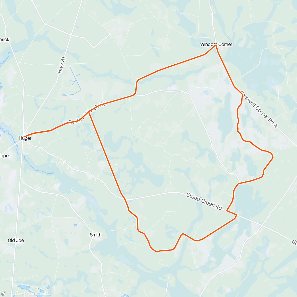 Map of the activity, Francis Marion NF Gravel Ride