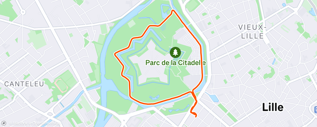 アクティビティ「Course à pied en soirée」の地図