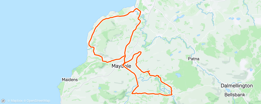 Map of the activity, Afternoon Ride