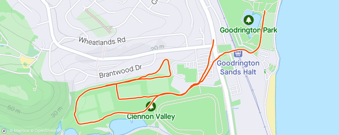 Map of the activity, parkrun field course check